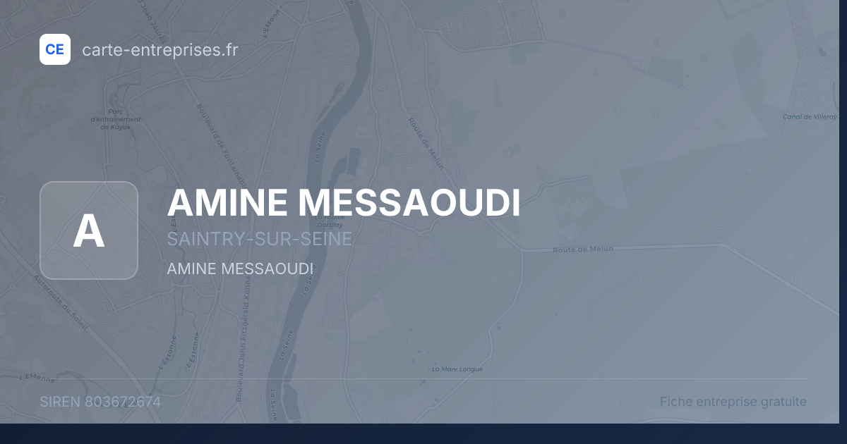 AMINE MESSAOUDI — 803672674 — fiche entreprise