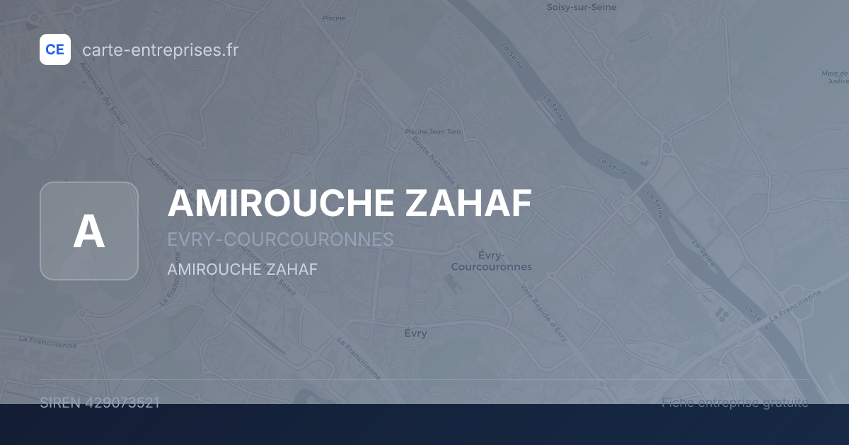 AMIROUCHE ZAHAF — 429073521 — fiche entreprise