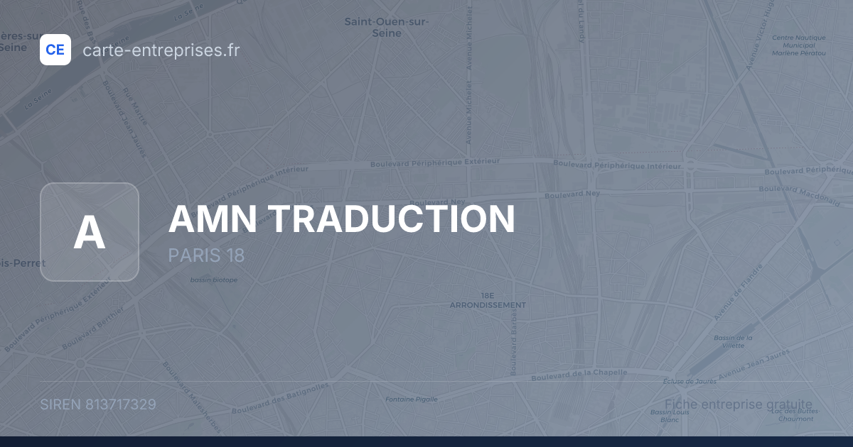 AMN TRADUCTION — 813717329 — fiche entreprise