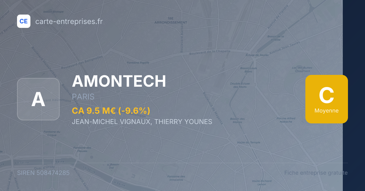 AMONTECH — 508474285 — fiche entreprise