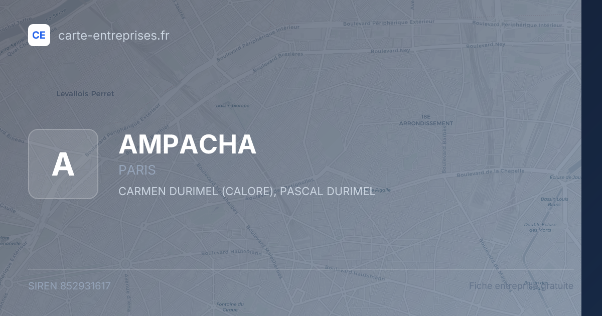 AMPACHA — 852931617 — fiche entreprise