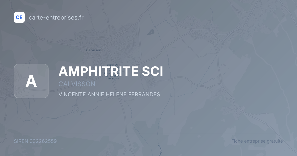 AMPHITRITE SCI — 332262559 — fiche entreprise
