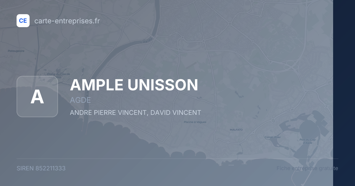 AMPLE UNISSON — 852211333 — fiche entreprise