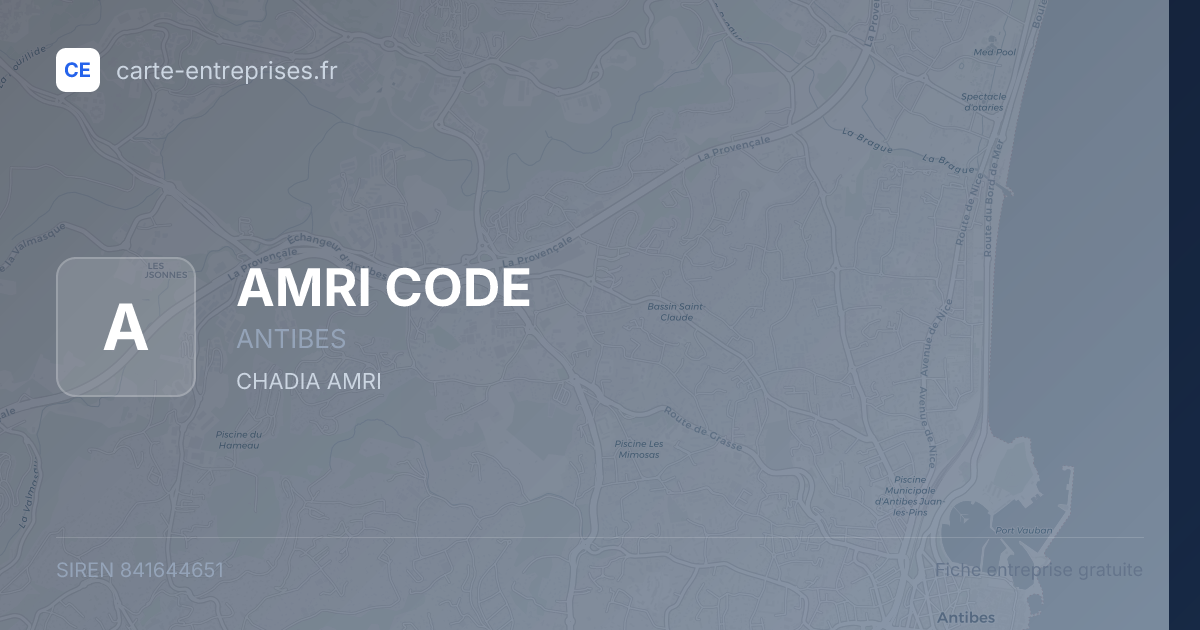 AMRI CODE — 841644651 — fiche entreprise