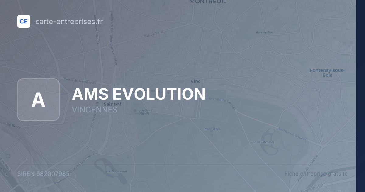 AMS EVOLUTION — 582007985 — fiche entreprise