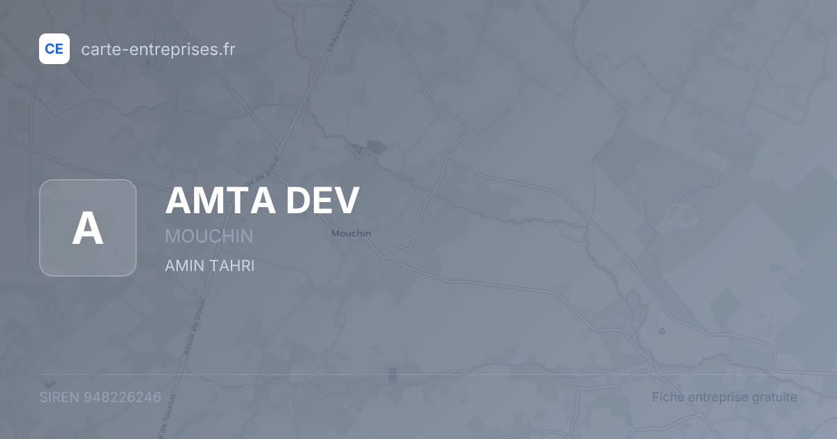AMTA DEV — 948226246 — fiche entreprise
