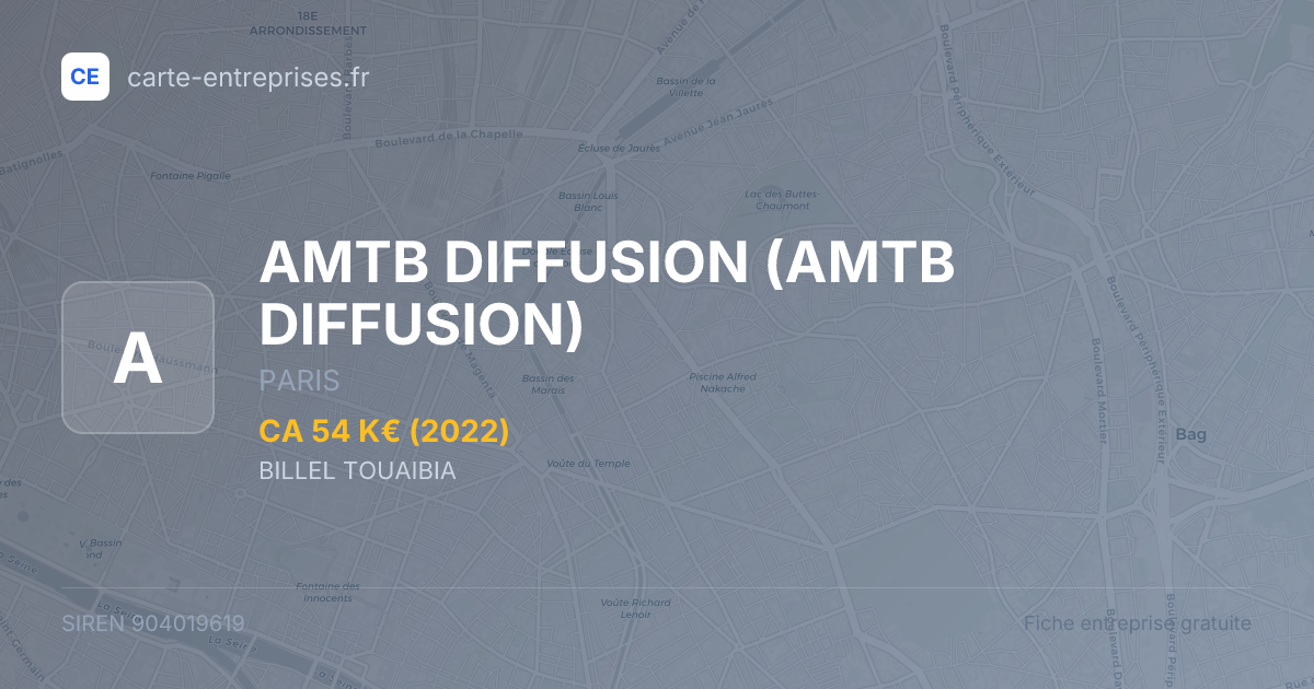 AMTB DIFFUSION — 904019619 — fiche entreprise