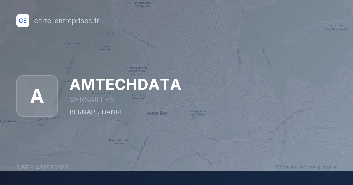 AMTECHDATA — 489893693 — fiche entreprise