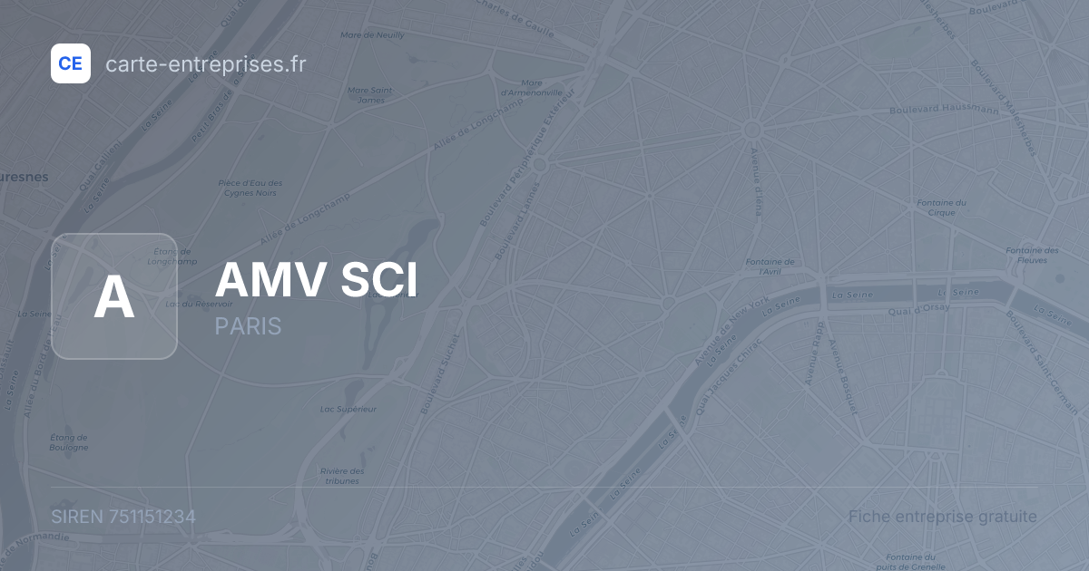 AMV SCI — 751151234 — fiche entreprise