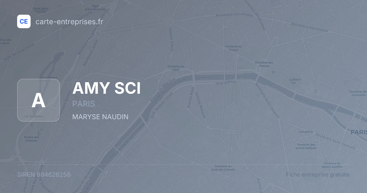 AMY SCI — 894626258 — fiche entreprise