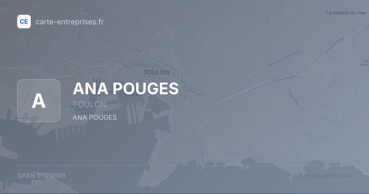 ANA POUGES — 511719189 — fiche entreprise