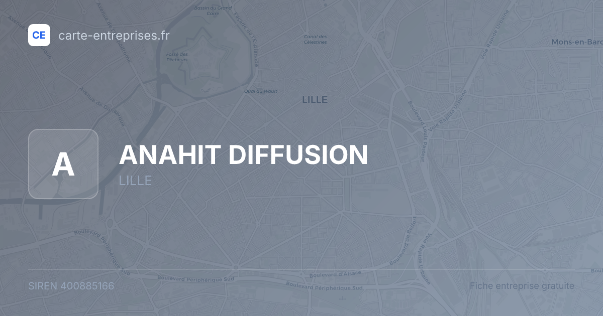 ANAHIT DIFFUSION — 400885166 — fiche entreprise