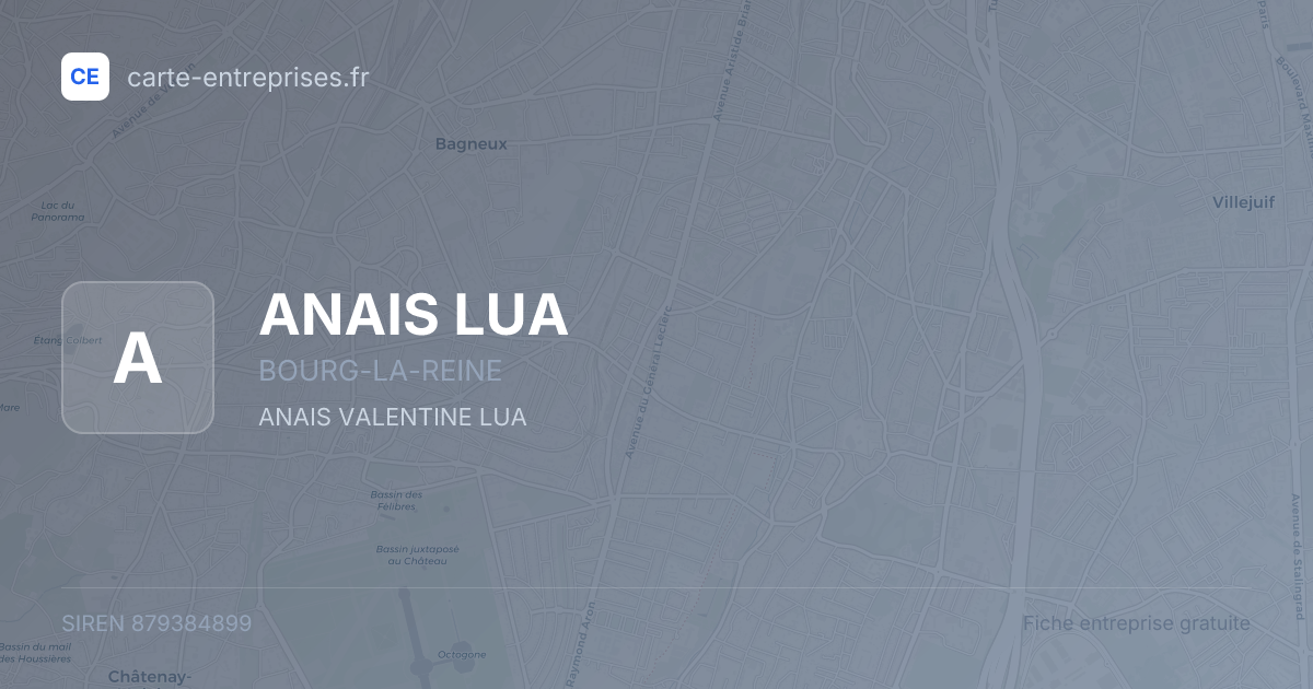 ANAIS LUA — 879384899 — fiche entreprise