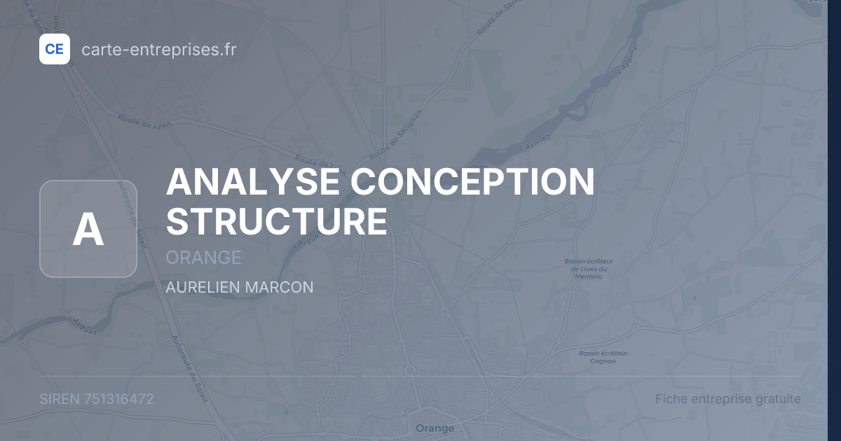 ANALYSE CONCEPTION STRUCTURE — 751316472 — fiche entreprise