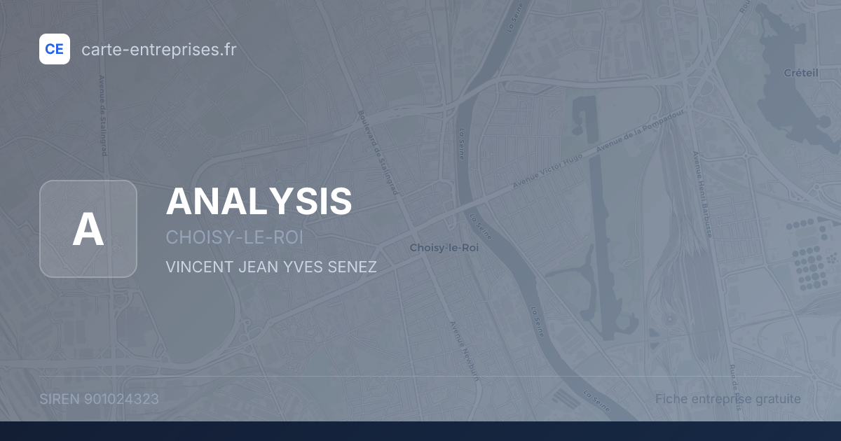ANALYSIS — 901024323 — fiche entreprise