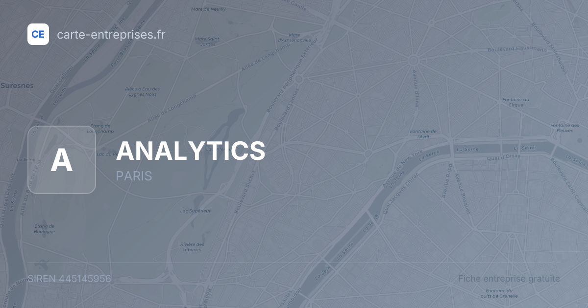 ANALYTICS — 445145956 — fiche entreprise