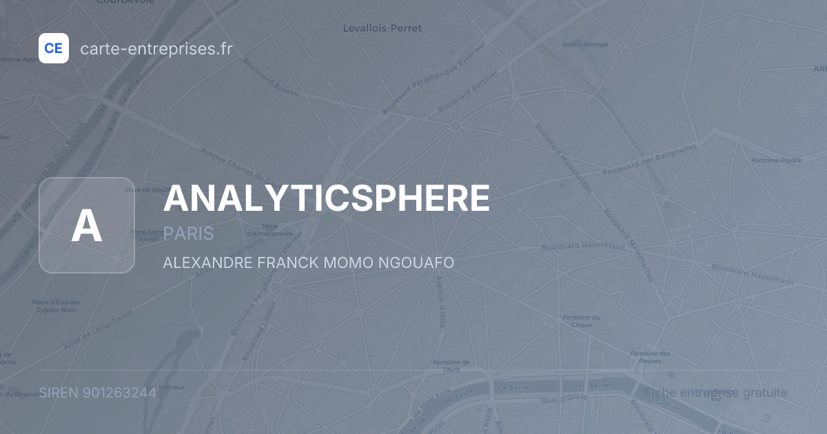 ANALYTICSPHERE — 901263244 — fiche entreprise
