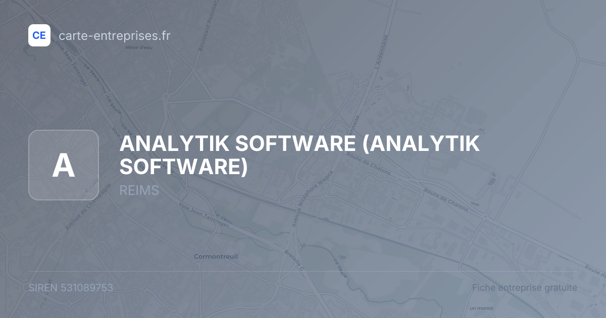 ANALYTIK SOFTWARE — 531089753 — fiche entreprise