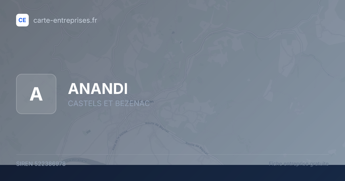 ANANDI — 522386978 — fiche entreprise
