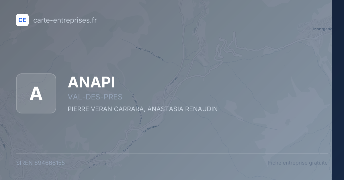 ANAPI — 894666155 — fiche entreprise
