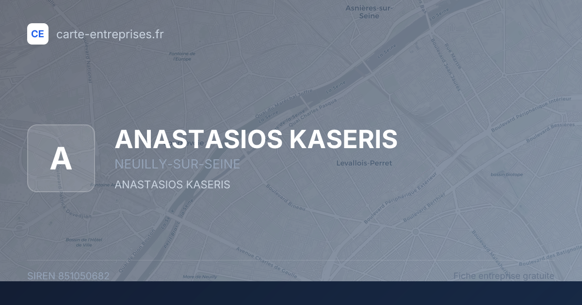 ANASTASIOS KASERIS — 851050682 — fiche entreprise
