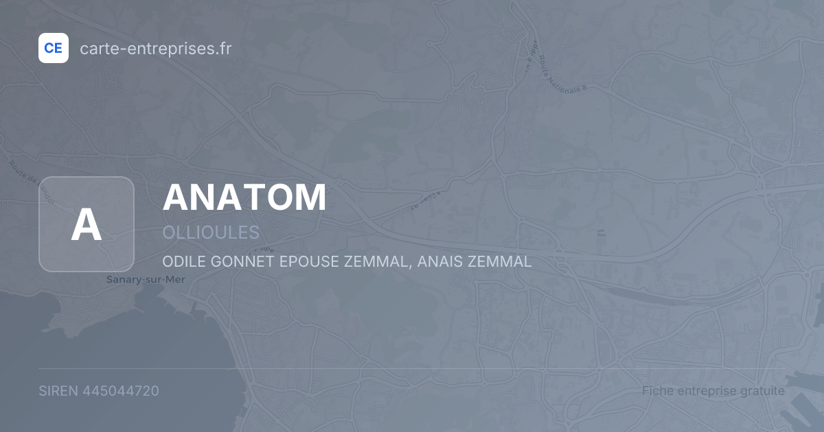 ANATOM — 445044720 — fiche entreprise