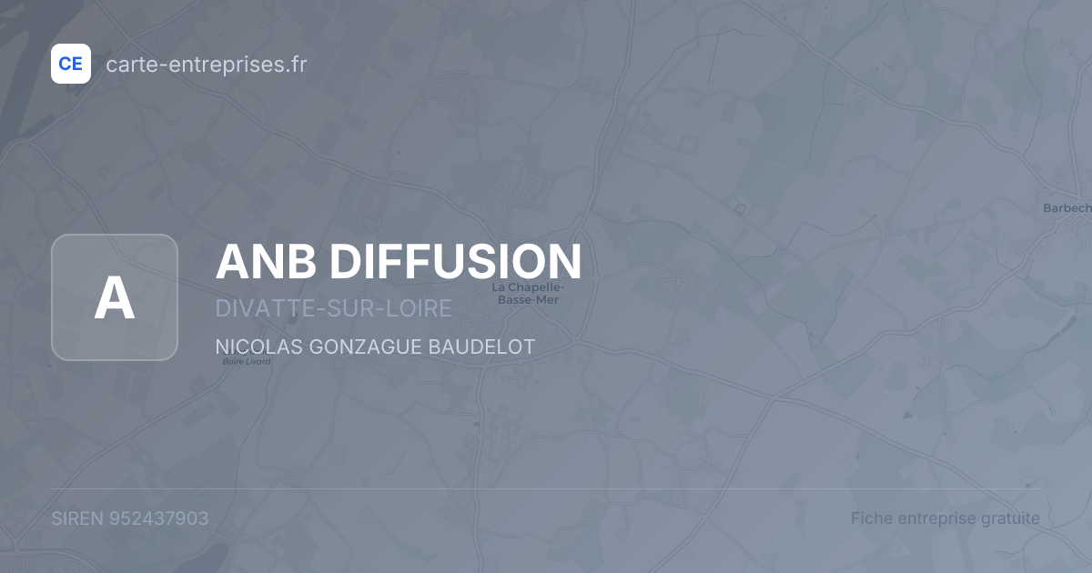 ANB DIFFUSION — 952437903 — fiche entreprise
