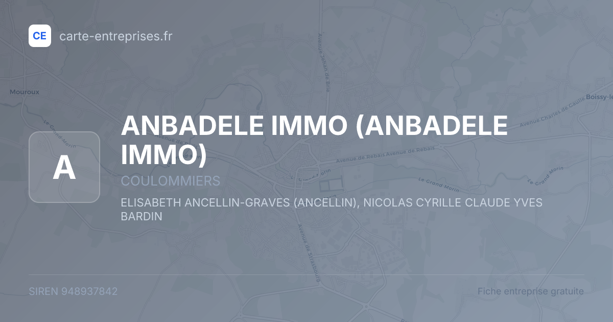 ANBADELE IMMO — 948937842 — fiche entreprise