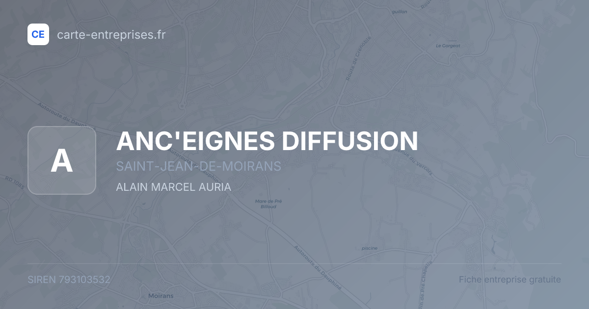 ANC'EIGNES DIFFUSION — 793103532 — fiche entreprise