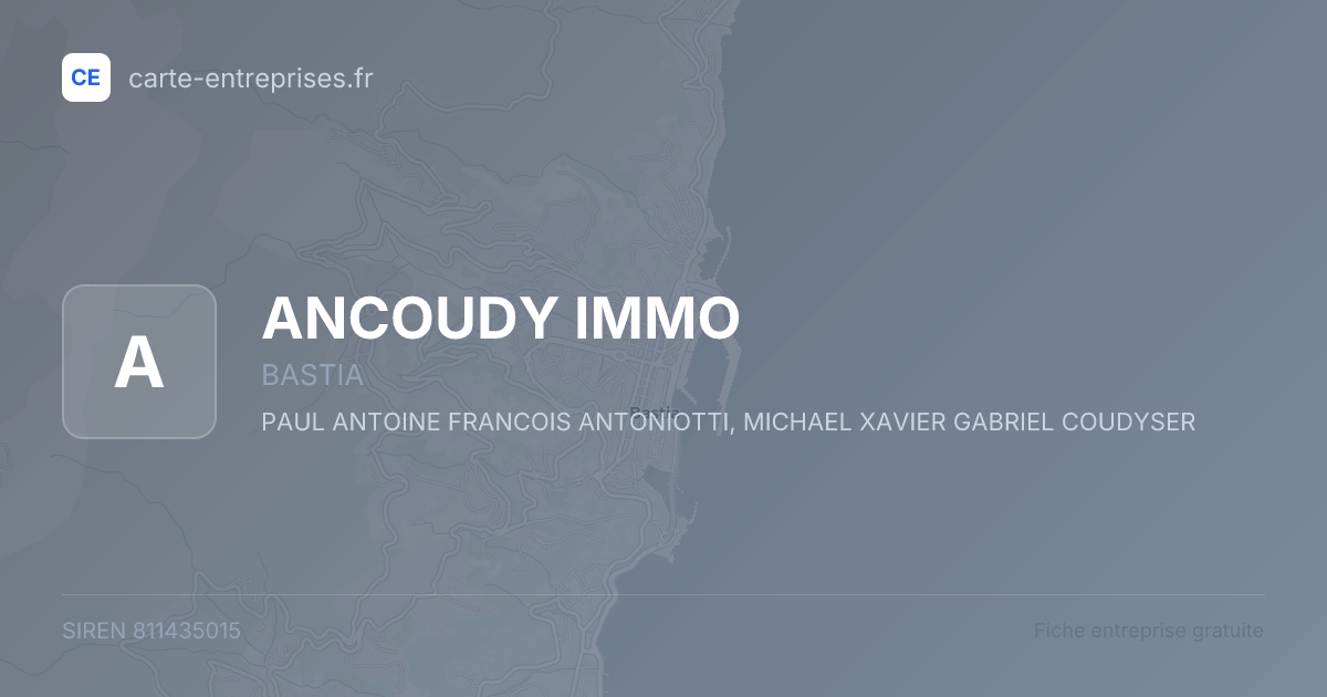 ANCOUDY IMMO — 811435015 — fiche entreprise