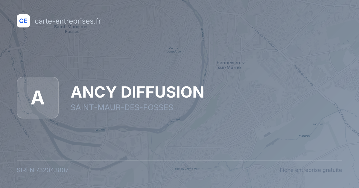 ANCY DIFFUSION — 732043807 — fiche entreprise