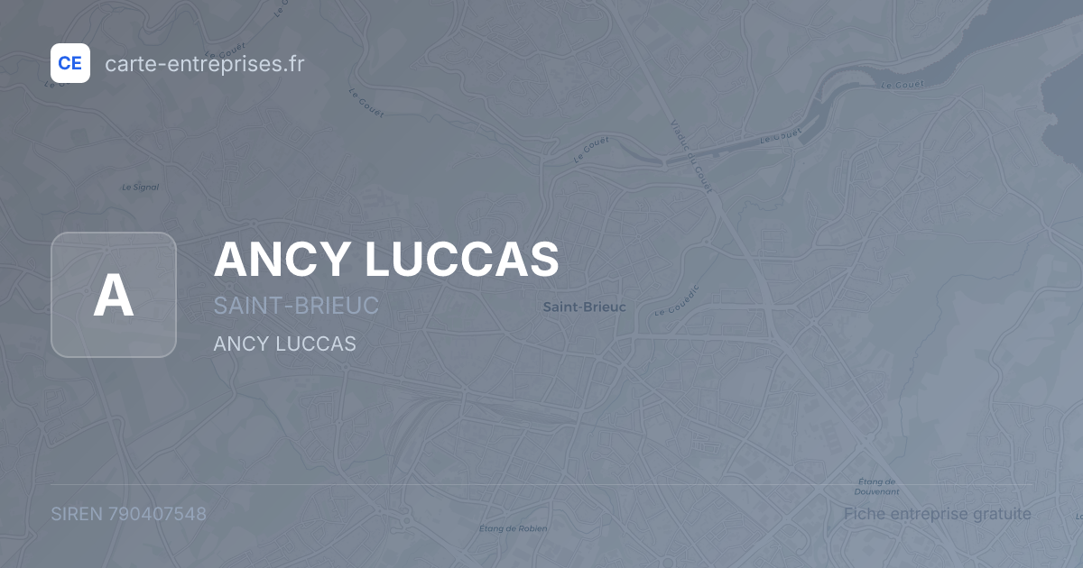 ANCY LUCCAS — 790407548 — fiche entreprise