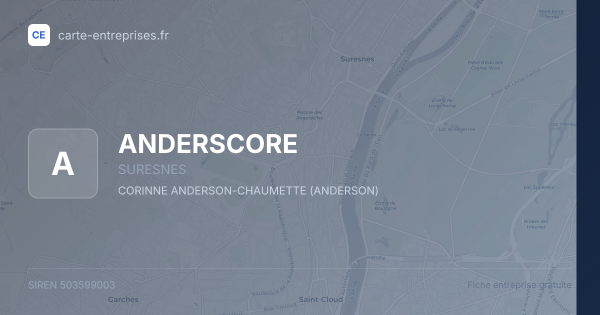 ANDERSCORE — 503599003 — fiche entreprise