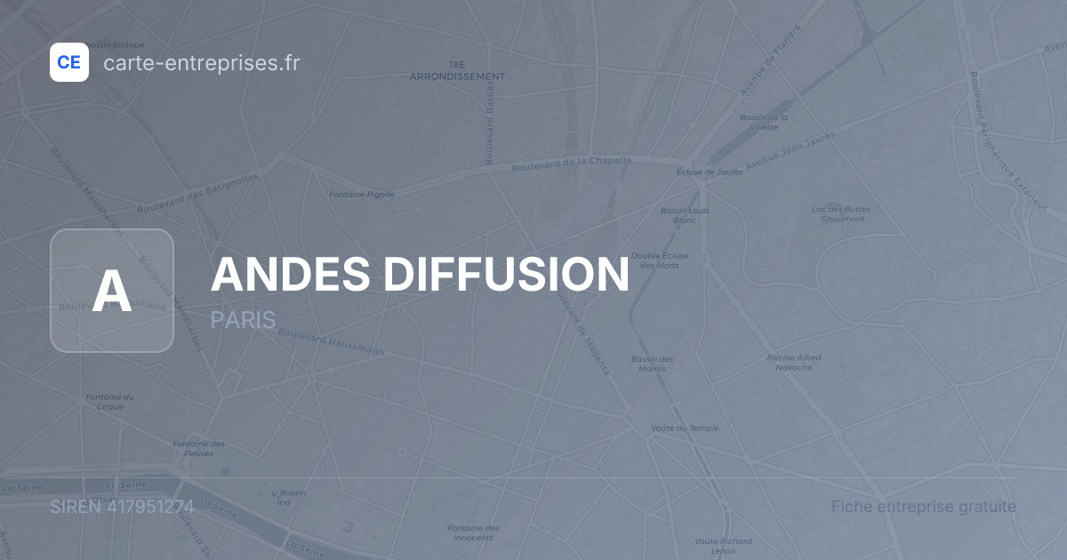 ANDES DIFFUSION — 417951274 — fiche entreprise