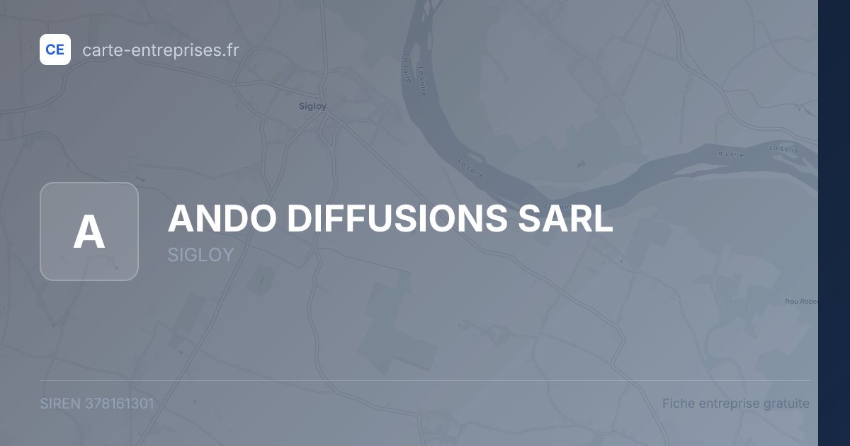 ANDO DIFFUSIONS SARL — 378161301 — fiche entreprise