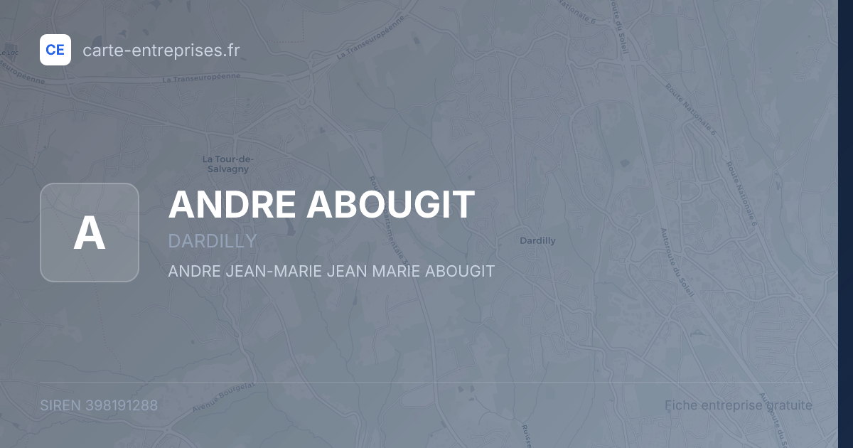 ANDRE ABOUGIT — 398191288 — fiche entreprise