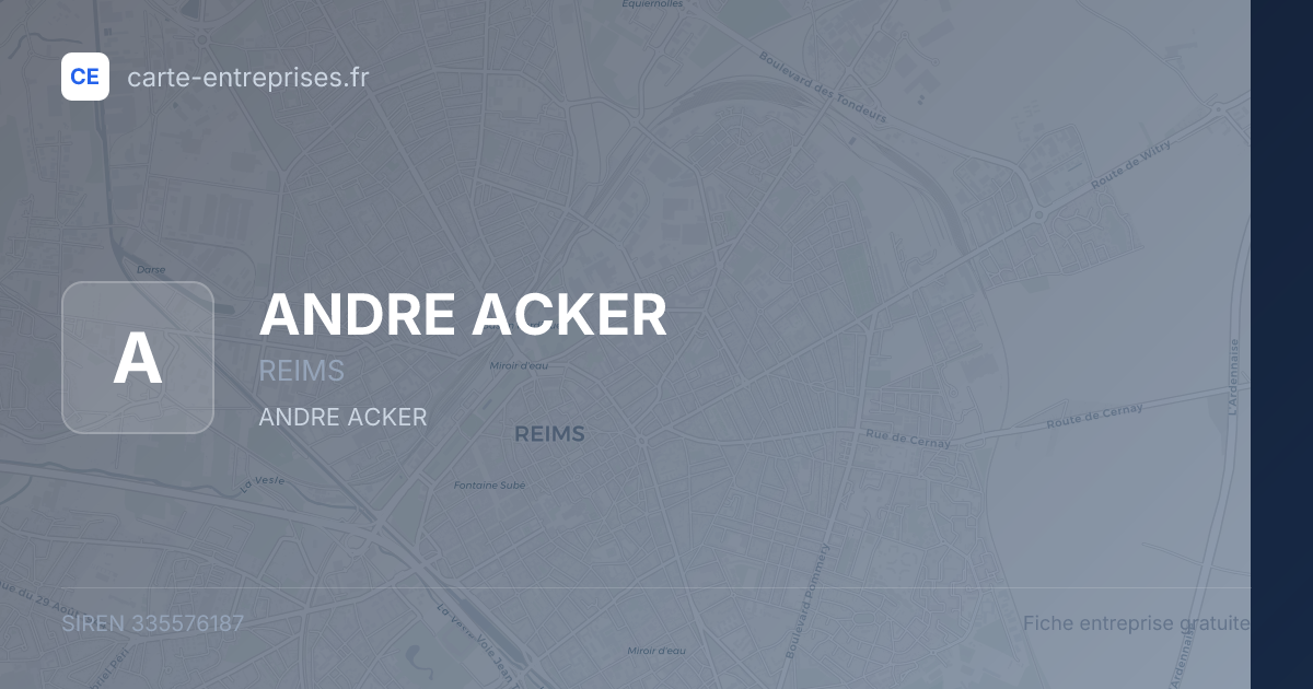 ANDRE ACKER — 335576187 — fiche entreprise
