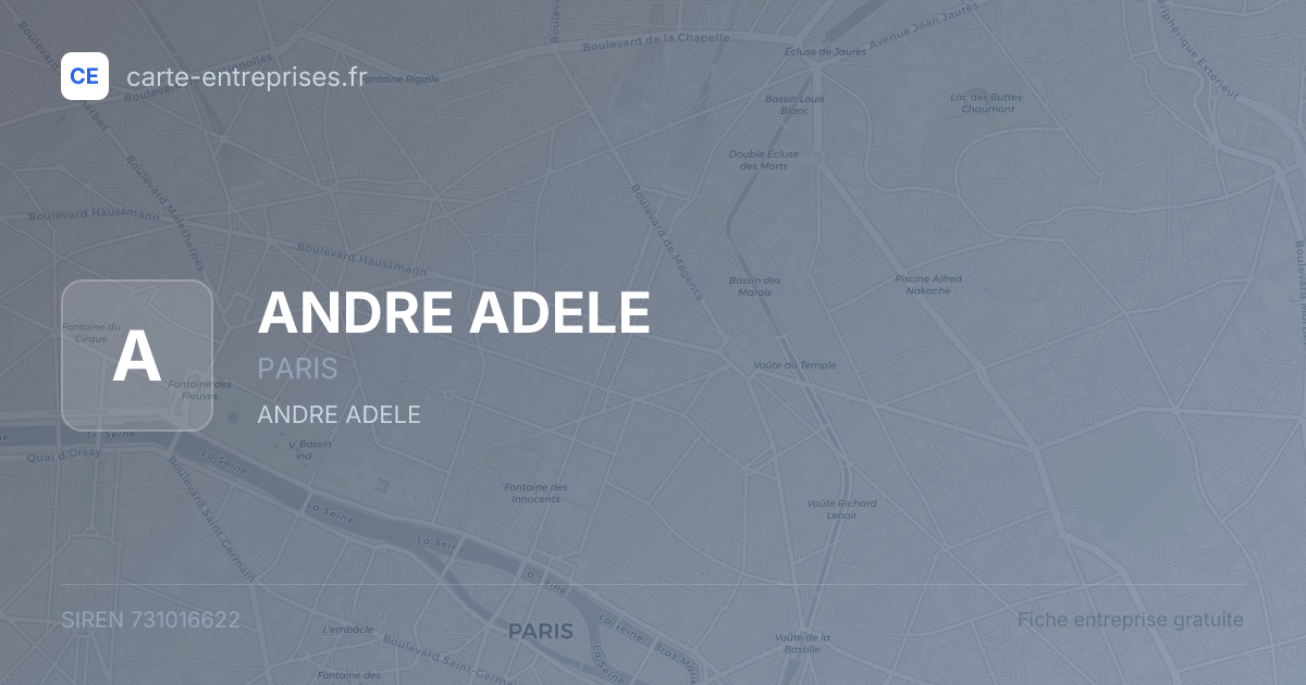ANDRE ADELE — 731016622 — fiche entreprise