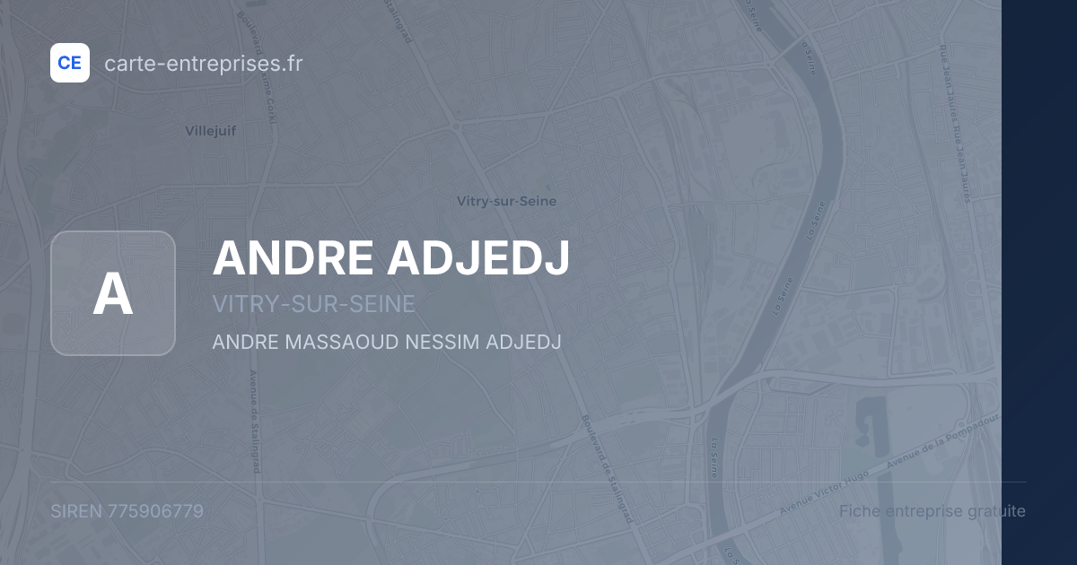 ANDRE ADJEDJ — 775906779 — fiche entreprise