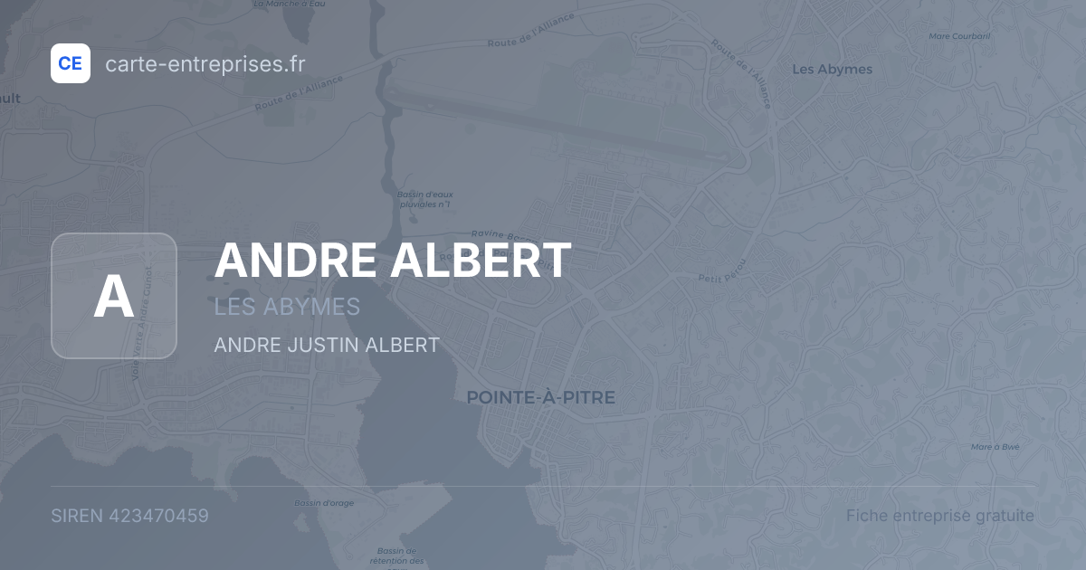 ANDRE ALBERT — 423470459 — fiche entreprise