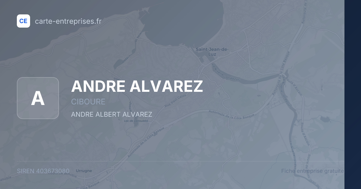 ANDRE ALVAREZ — 403673080 — fiche entreprise
