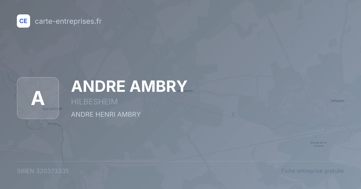 ANDRE AMBRY — 320373335 — fiche entreprise