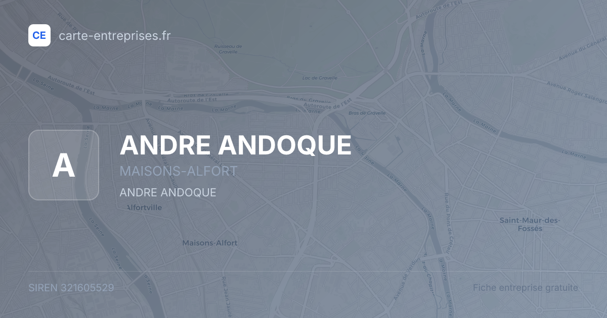 ANDRE ANDOQUE — 321605529 — fiche entreprise
