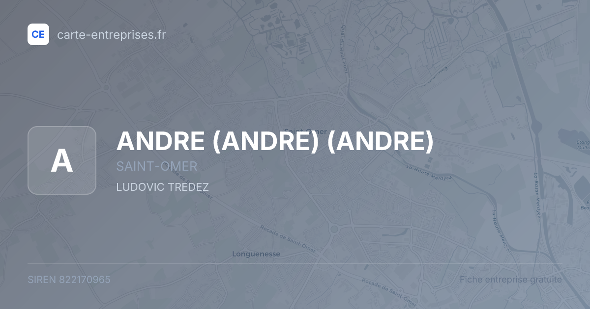 ANDRE (ANDRE) (ANDRE) — 822170965 — fiche entreprise