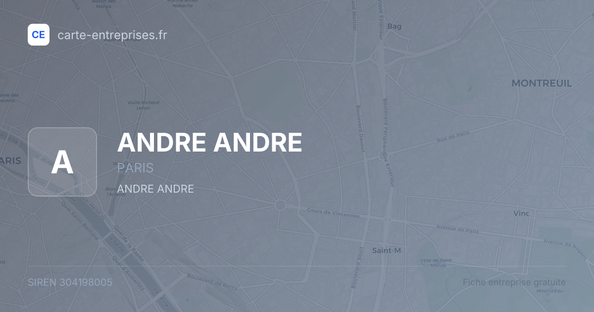 ANDRE ANDRE — 304198005 — fiche entreprise