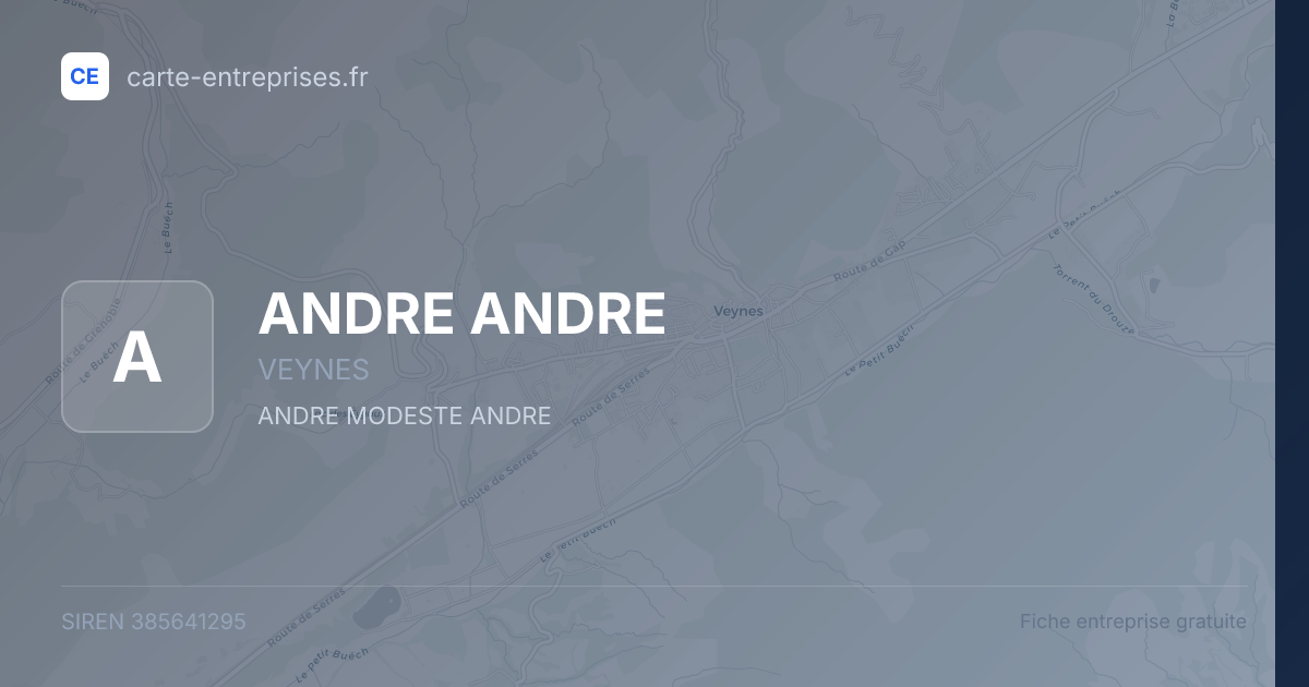 ANDRE ANDRE — 385641295 — fiche entreprise