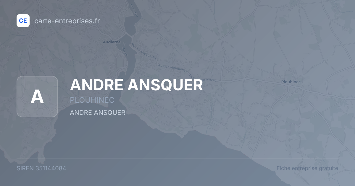 ANDRE ANSQUER — 351144084 — fiche entreprise