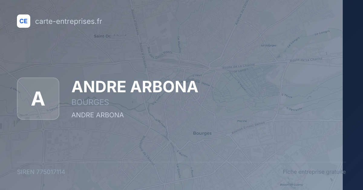 ANDRE ARBONA — 775017114 — fiche entreprise