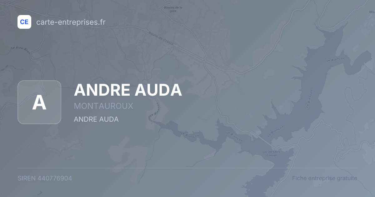 ANDRE AUDA — 440776904 — fiche entreprise