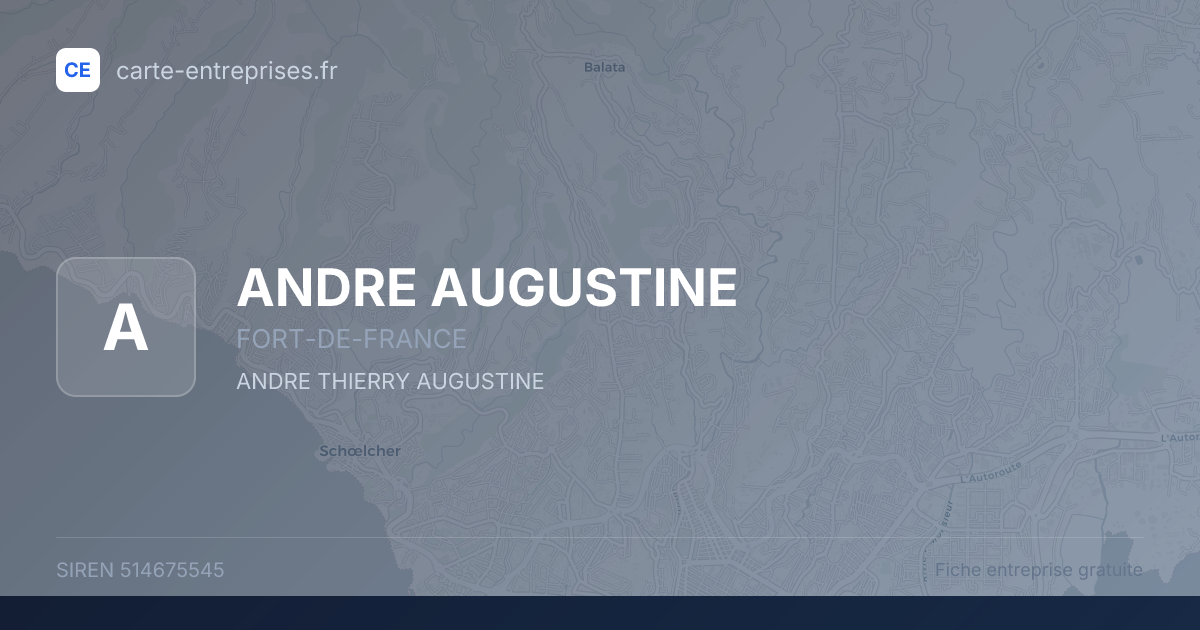 ANDRE AUGUSTINE — 514675545 — fiche entreprise